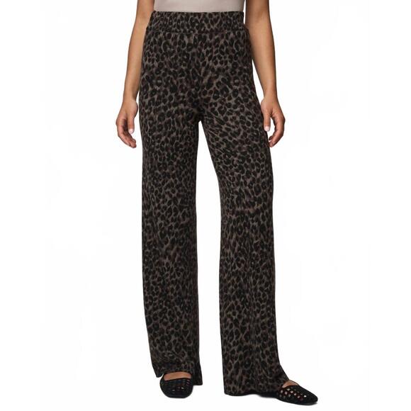 NEW SPLENDID wide-leg sweater pant in leopard print
